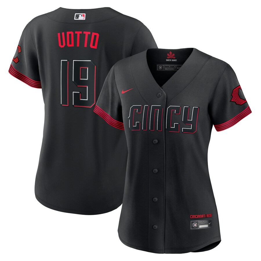 Women's Cincinnati Reds Joey Votto Nike Black City Connect Replica Player Jersey - Ujersey NFL Shop