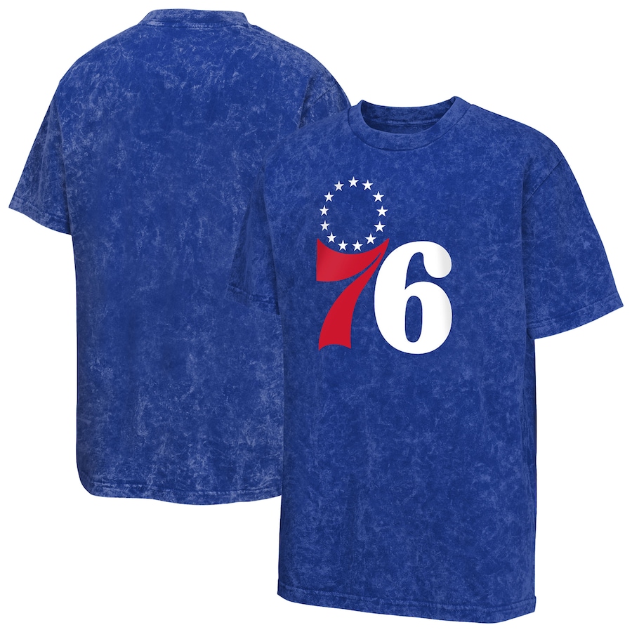 Youth Philadelphia 76ers  Royal Rugged Defense T-Shirt - Ujersey NFL Shop