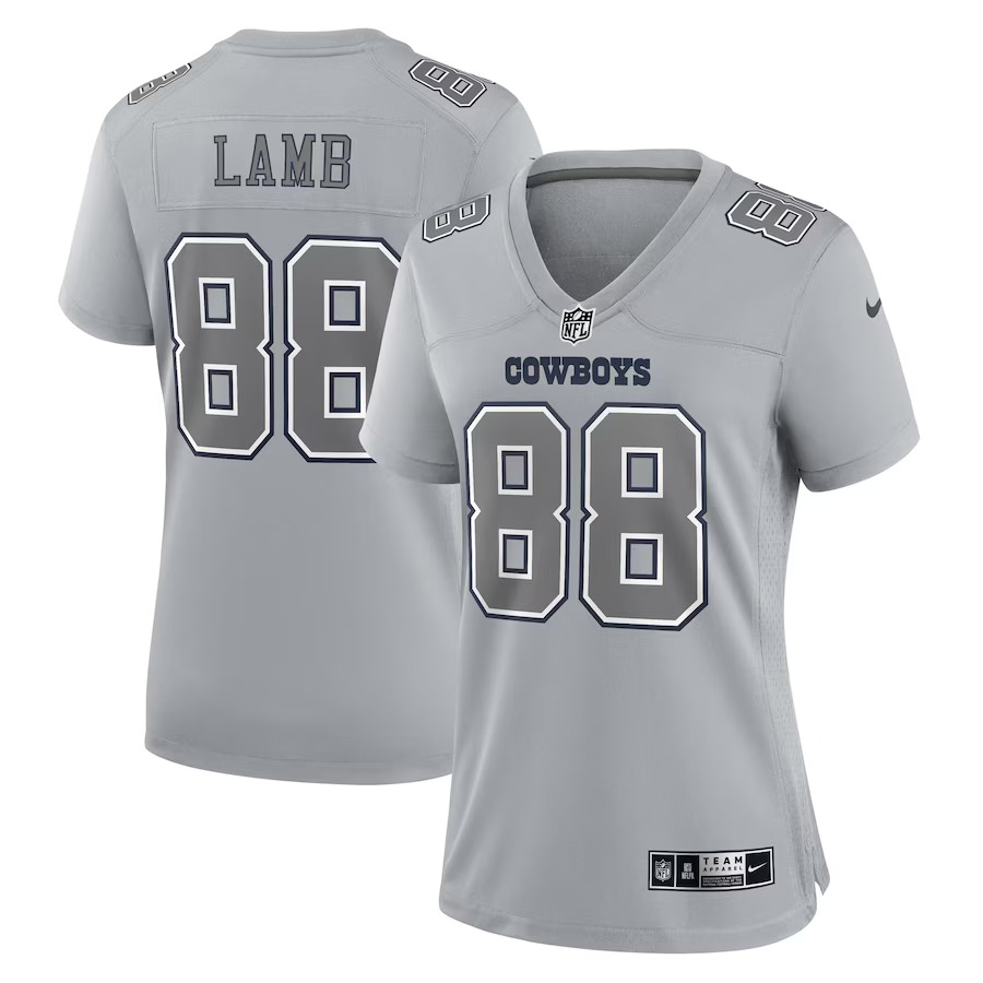 Women's Dallas Cowboys CeeDee Lamb Nike Gray Atmosphere Fashion Game Jersey - Ujersey NFL Shop