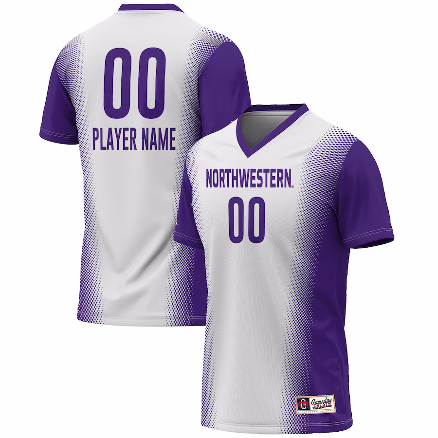 Northwestern Wildcats GameDay Greats Unisex NIL Pick-A-Player Lightweight Women's Soccer Jersey - White - Ujersey