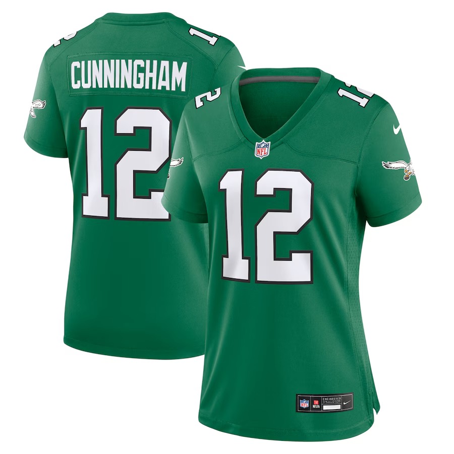 Women's Philadelphia Eagles Randall Cunningham Nike Kelly Green Alternate Game Jersey - Ujersey NFL Shop