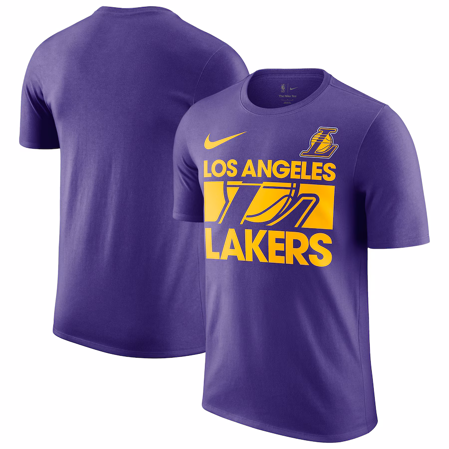 Men's Los Angeles Lakers Nike Purple Courtside This Is Our Year T-Shirt - Ujersey