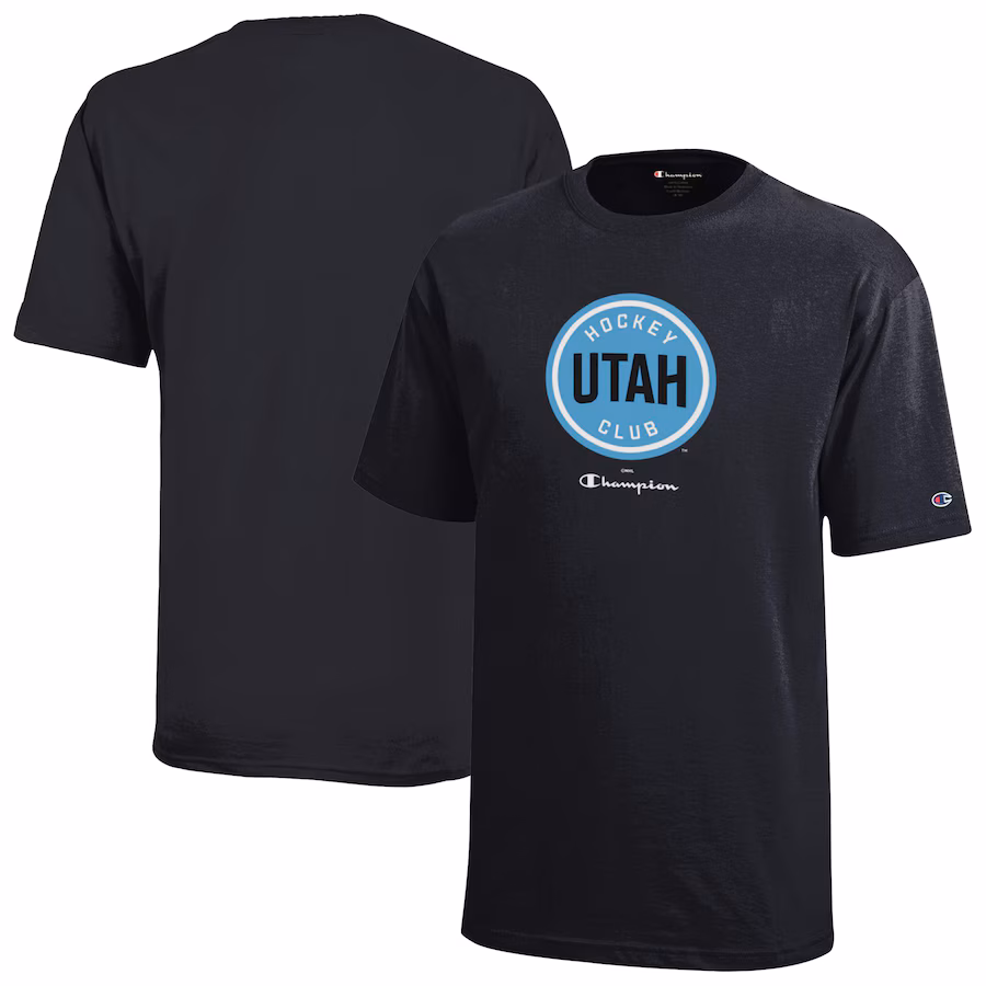 Youth Utah Hockey Club Champion Black Short Sleeve T-Shirt - Ujersey NFL Shop