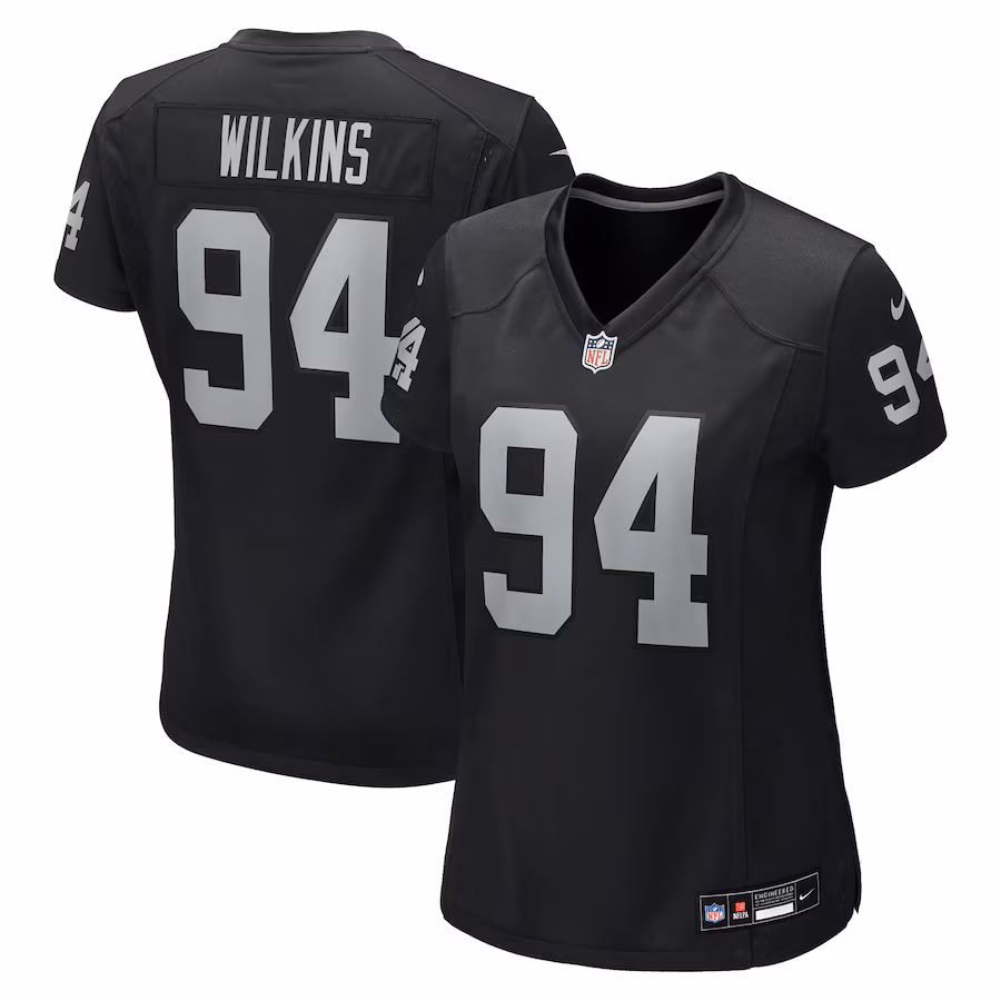 Women's Las Vegas Raiders Christian Wilkins Nike Black Team Game Jersey - Ujersey NFL Shop