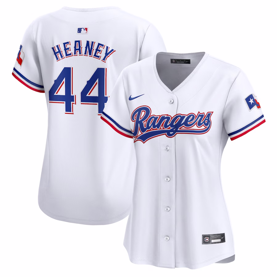 Women's Texas Rangers Andrew Heaney Nike White Home Limited Player Jersey - Ujersey