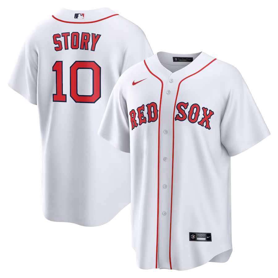 Men's Boston Red Sox Trevor Story Nike White Home Replica Jersey - Ujersey NFL Shop