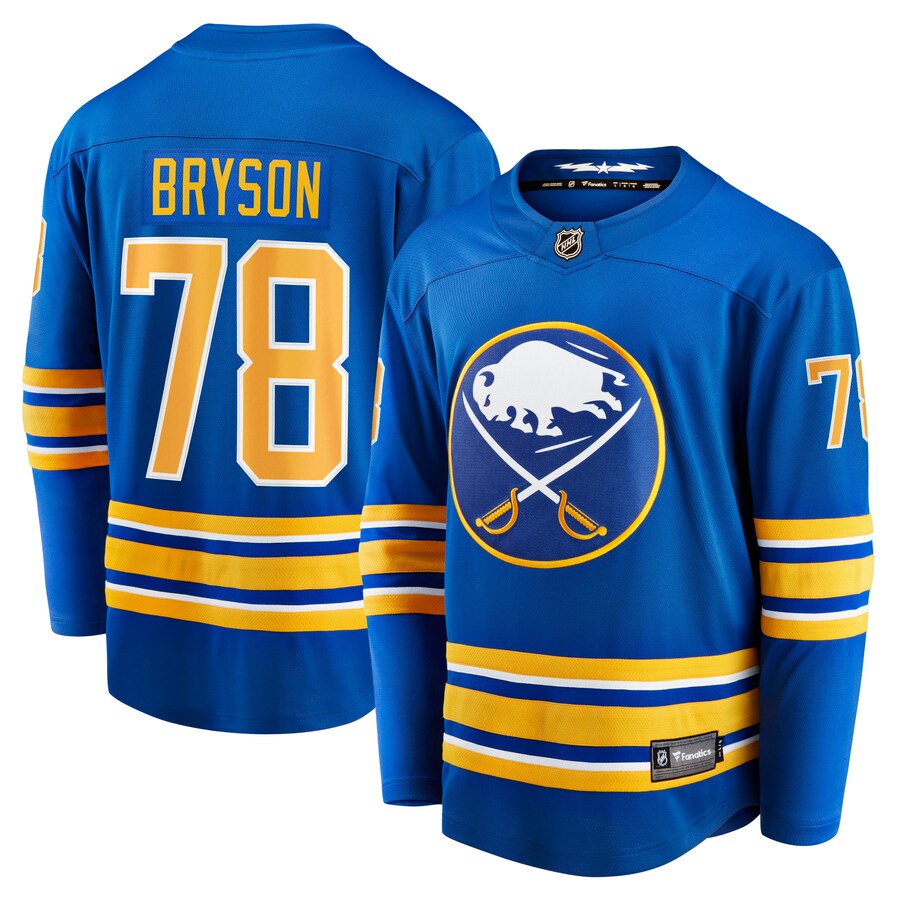 Men's Buffalo Sabres Jacob Bryson Fanatics Branded Royal Home Breakaway Player Jersey - Ujersey NFL Shop