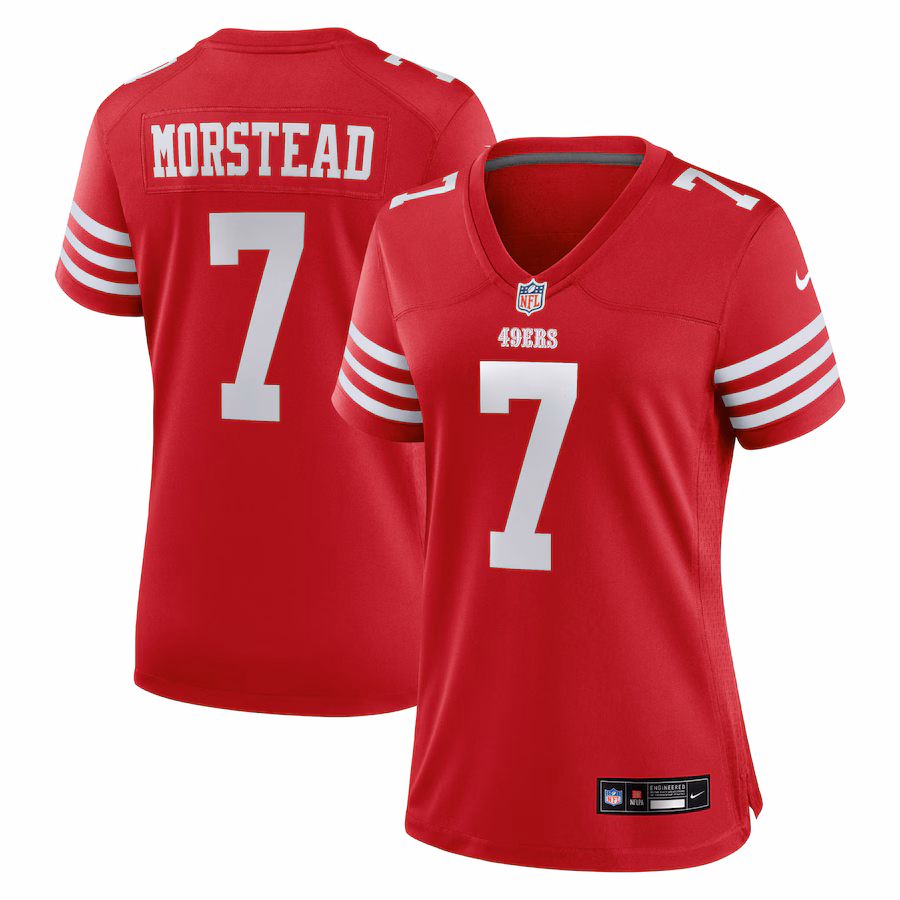 Women's San Francisco 49ers Thomas Morstead Nike Scarlet Team Game Jersey - Ujersey NFL Shop