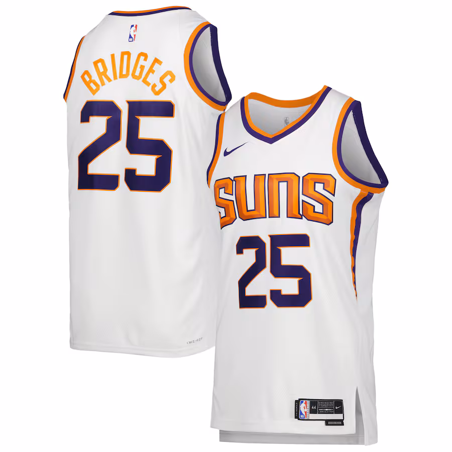 Unisex Phoenix Suns Mikal Bridges Nike White Swingman Jersey - Association Edition - Ujersey NFL Shop