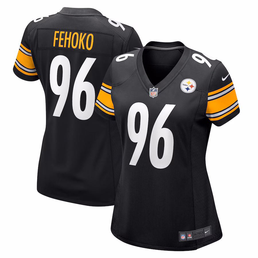 Women's Pittsburgh Steelers Breiden Fehoko Nike  Black  Game Jersey - Ujersey NFL Shop