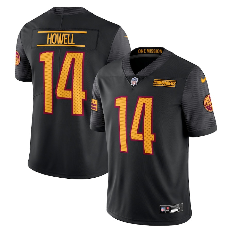 Men's Washington Commanders Sam Howell Nike Black Alternate Vapor Untouchable Limited Jersey - Ujersey NFL Shop