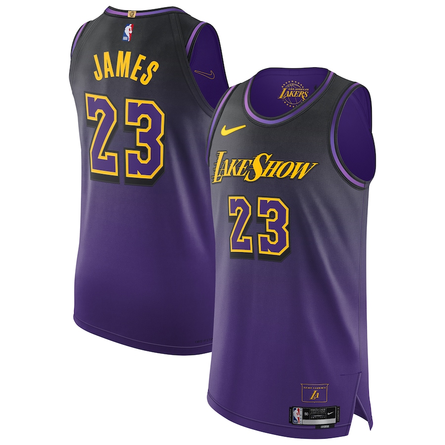 Men's Los Angeles Lakers LeBron James Nike Purple 2024/25 Authentic Player Jersey - City Edition - Ujersey NFL Shop