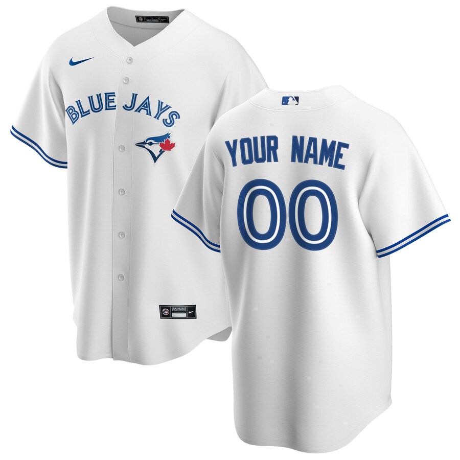 Men's Toronto Blue Jays Nike White Home Replica Custom Jersey - Ujersey NFL Shop