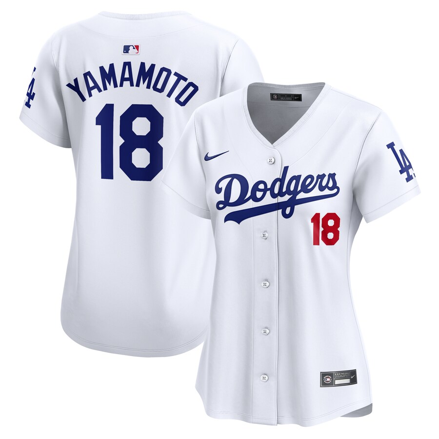 Women's Los Angeles Dodgers Yoshinobu Yamamoto Nike White Home Limited Player Jersey - Ujersey