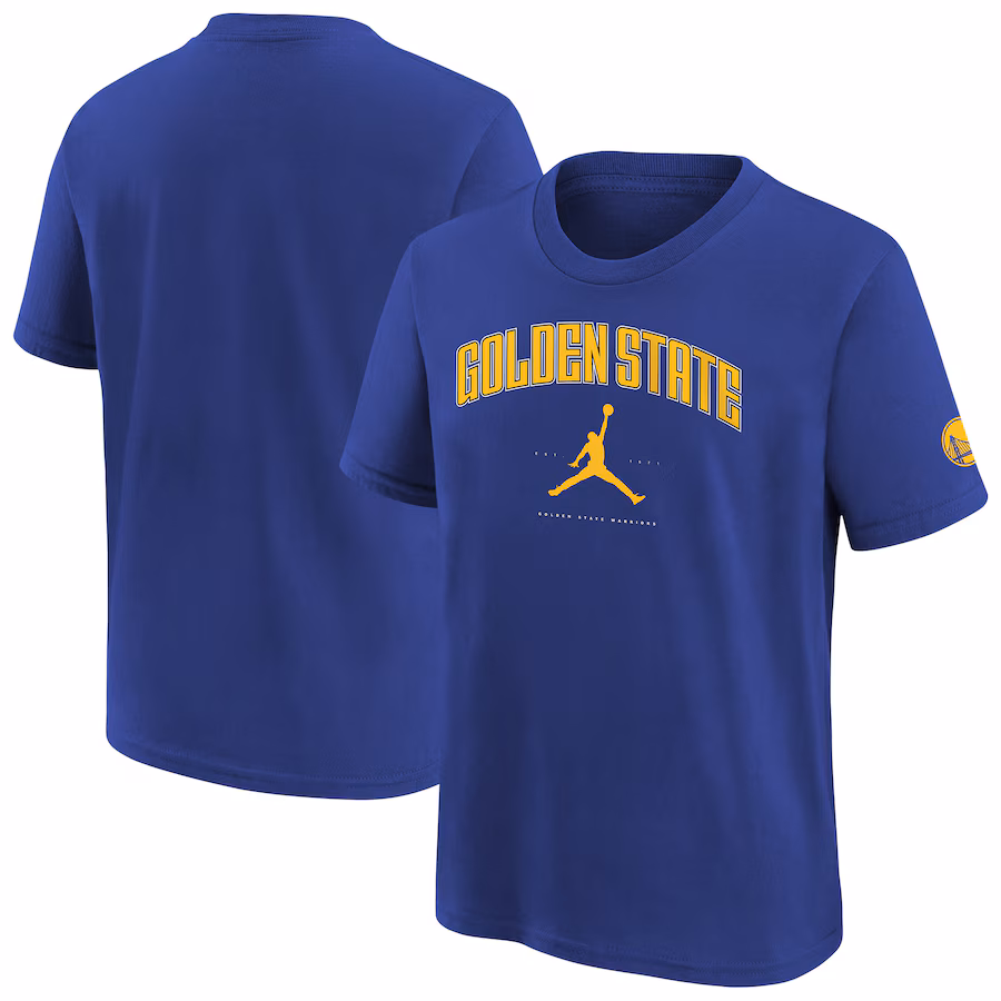 Youth Golden State Warriors Jordan Brand Royal Essential Cities T-Shirt - Ujersey