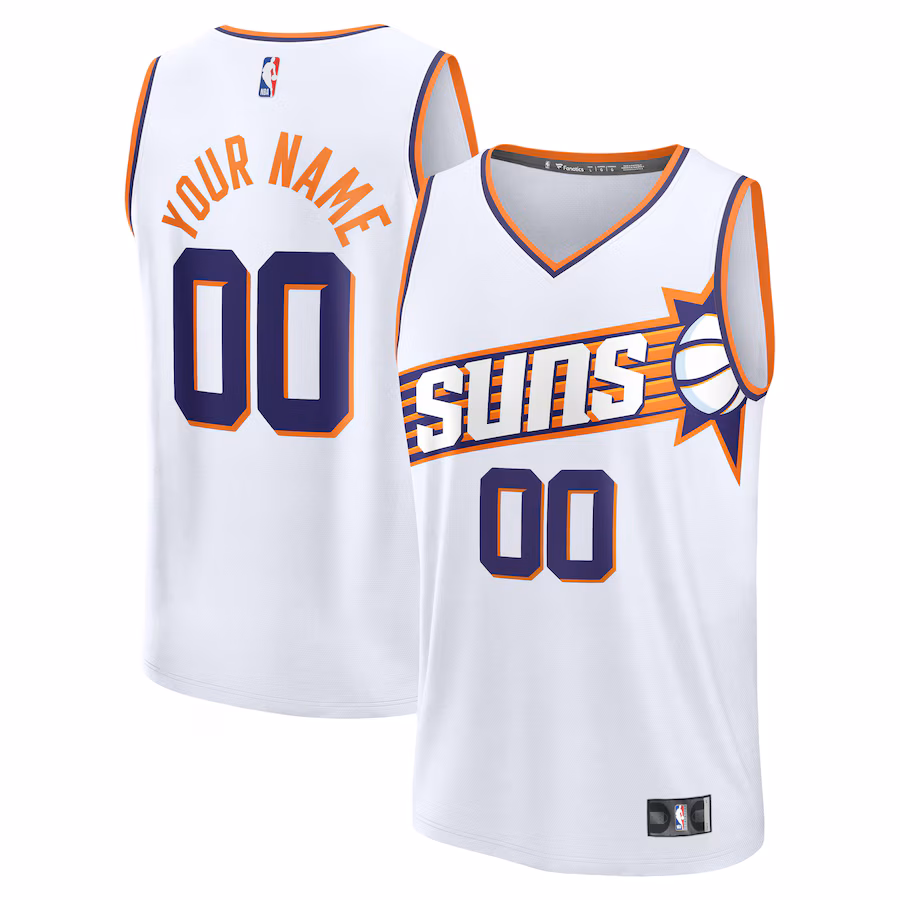 Men's Phoenix Suns Fanatics White Fast Break Custom Jersey - Association Edition - Ujersey NFL Shop