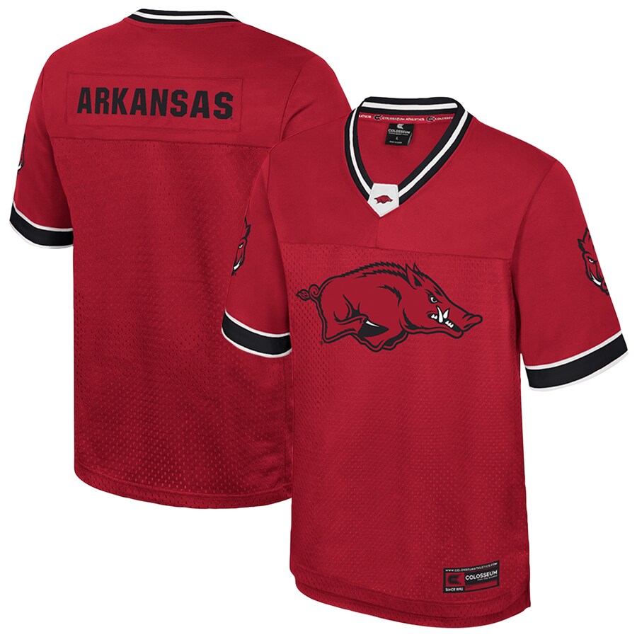 Men's Colosseum  Cardinal Arkansas Razorbacks Nothing But The Hits Football Jersey - Ujersey NFL Shop