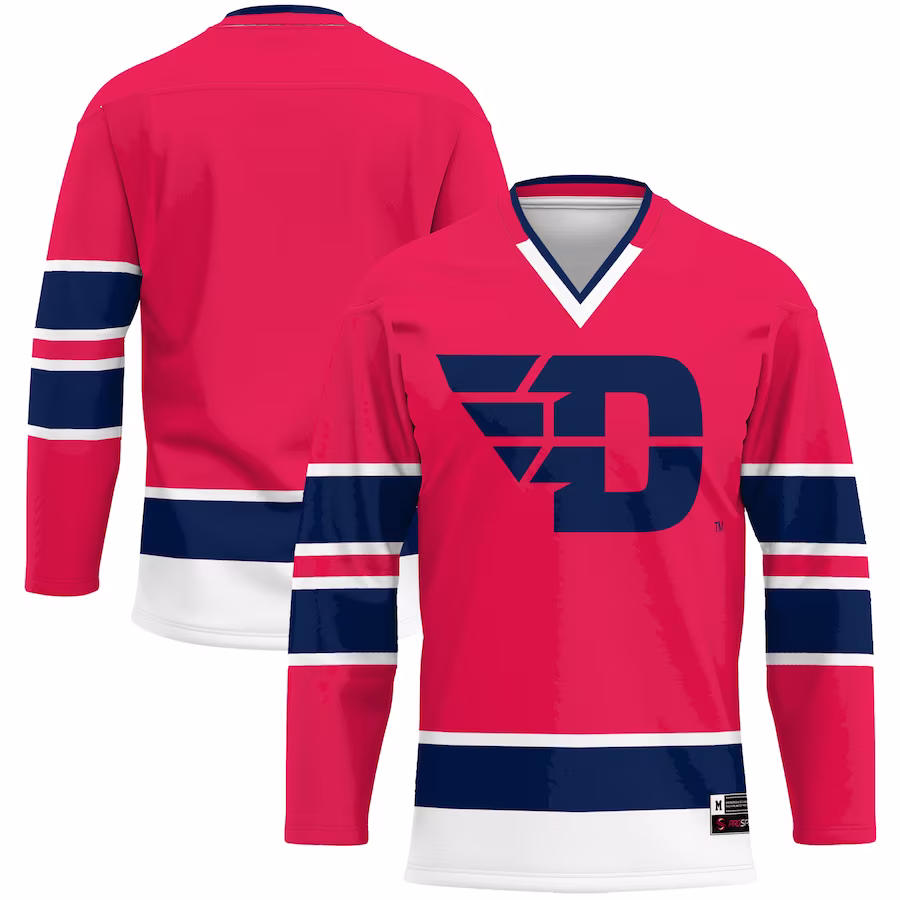 Dayton Flyers GameDay Greats Hockey Jersey - Red - Ujersey