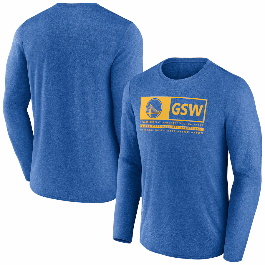 Men's Golden State Warriors Fanatics Heather Royal Three-Point Play T-Shirt - Ujersey