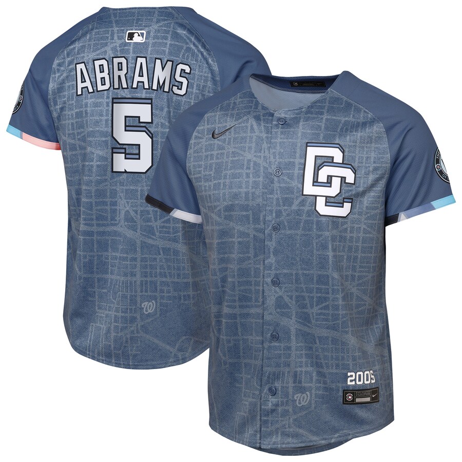 Youth Washington Nationals CJ Abrams Nike Blue City Connect 2025 Limited Jersey - Ujersey