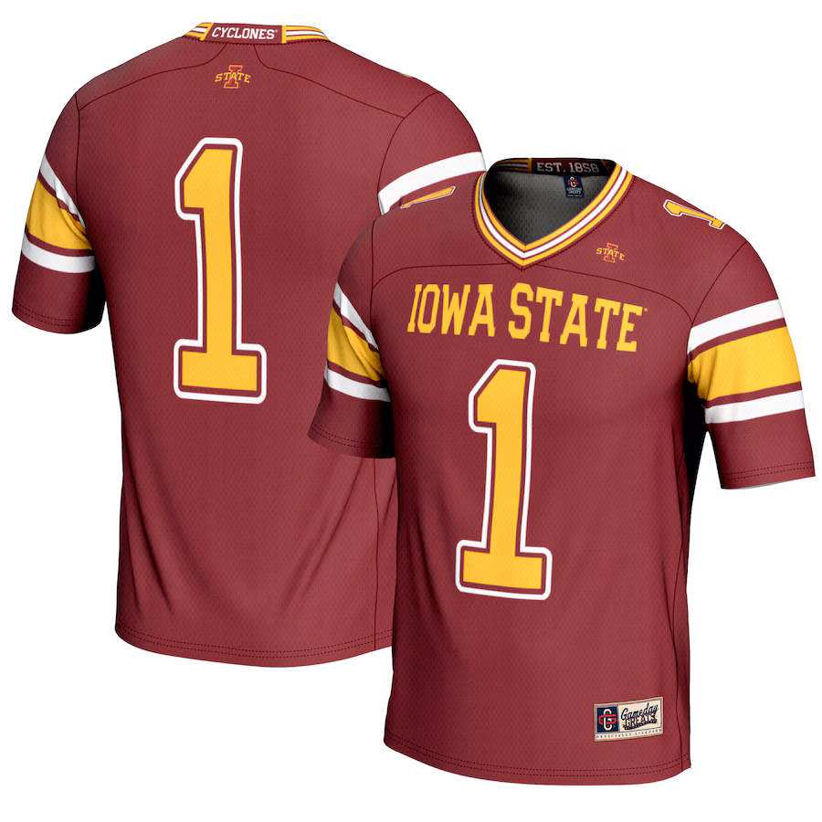 Youth GameDay Greats #1 Cardinal Iowa State Cyclones Football Jersey - Ujersey NFL Shop