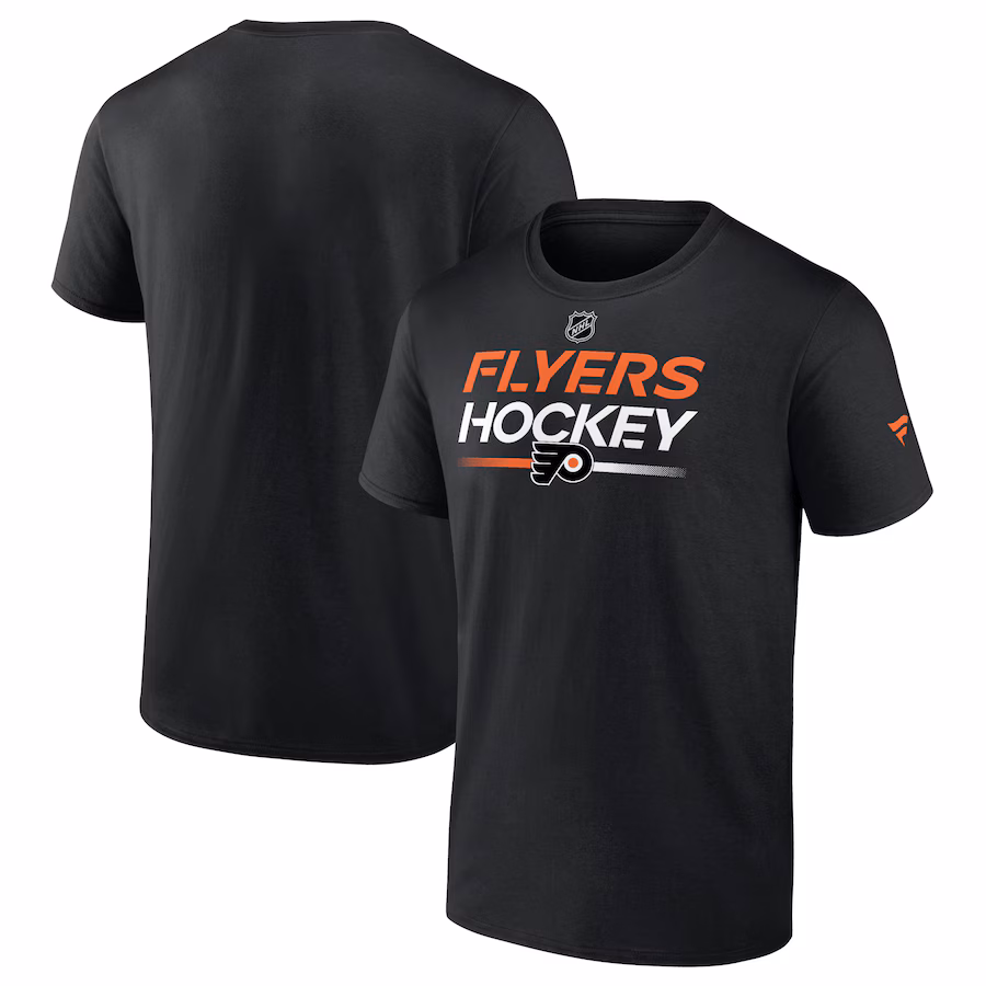 Men's Philadelphia Flyers Fanatics Black Authentic Pro Primary T-Shirt - Ujersey NFL Shop
