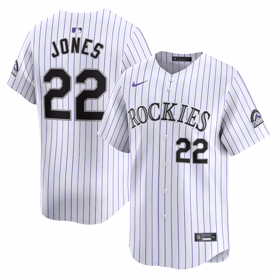 Men's Colorado Rockies Nolan Jones Nike White Home Limited Player Jersey - Ujersey NFL Shop