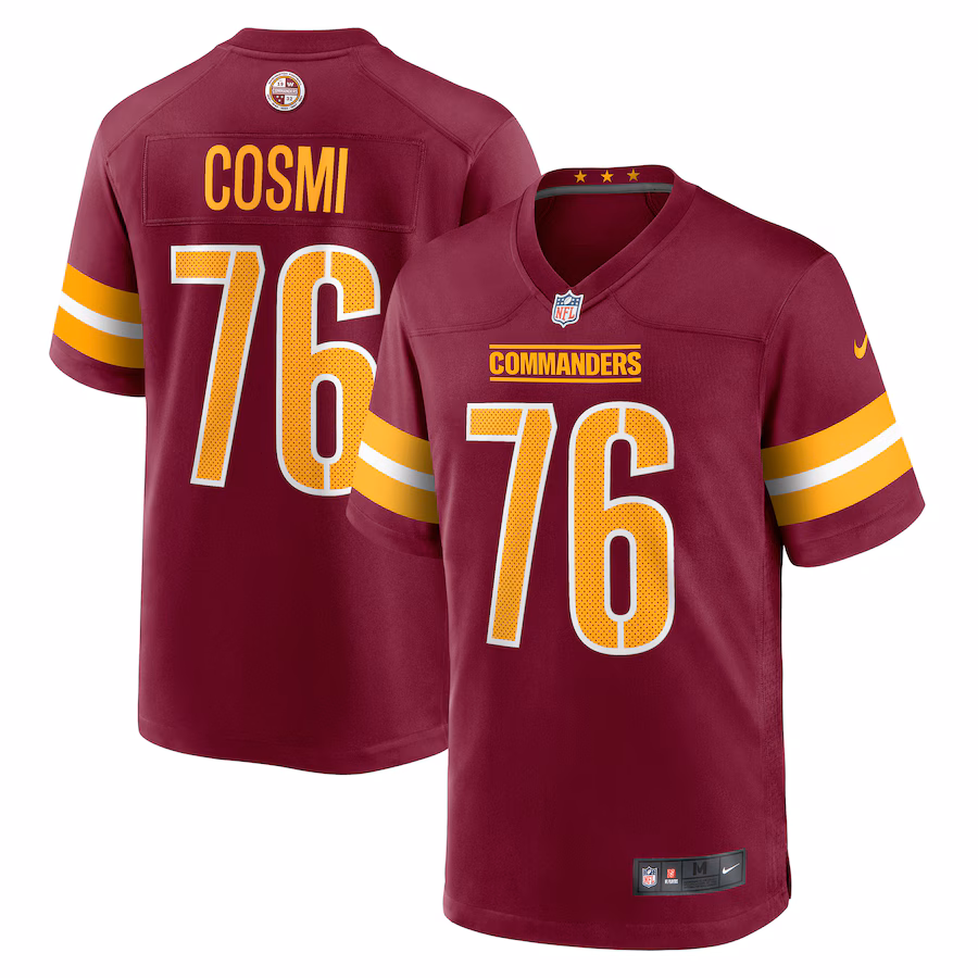 Men's Washington Commanders Sam Cosmi Nike  Burgundy  Game Jersey - Ujersey NFL Shop