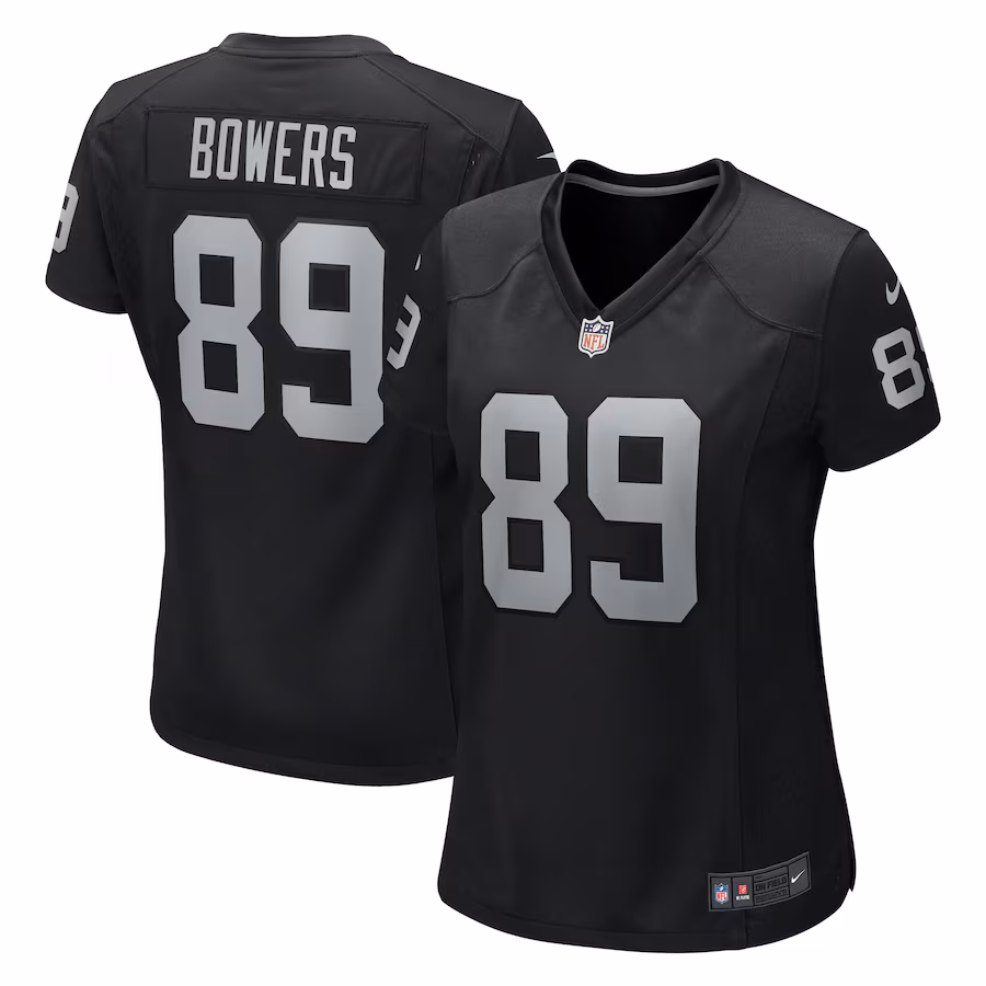 Women's Las Vegas Raiders Brock Bowers Nike  Black Team Game Jersey - Ujersey NFL Shop