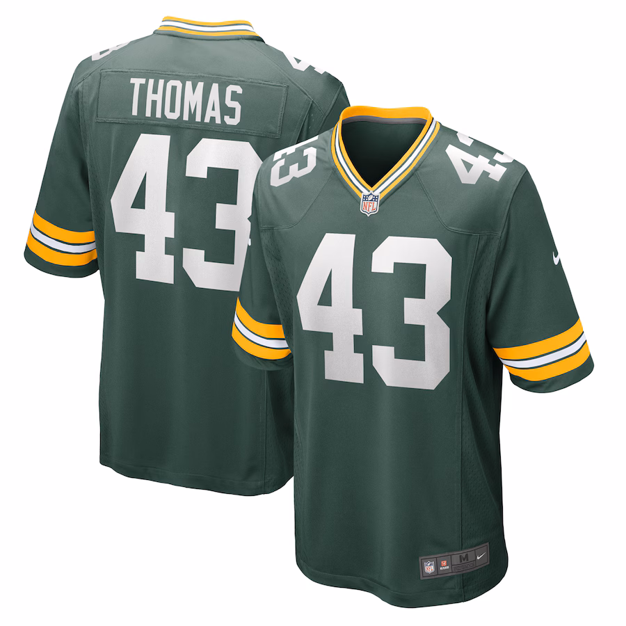 Men's Green Bay Packers Kiondre Thomas Nike Green Game Player Jersey - Ujersey NFL Shop