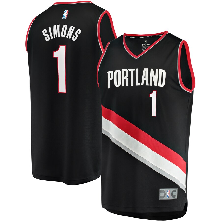 Youth Portland Trail Blazers Anfernee Simons Fanatics Black Fast Break Player Jersey - Icon Edition - Ujersey NFL Shop