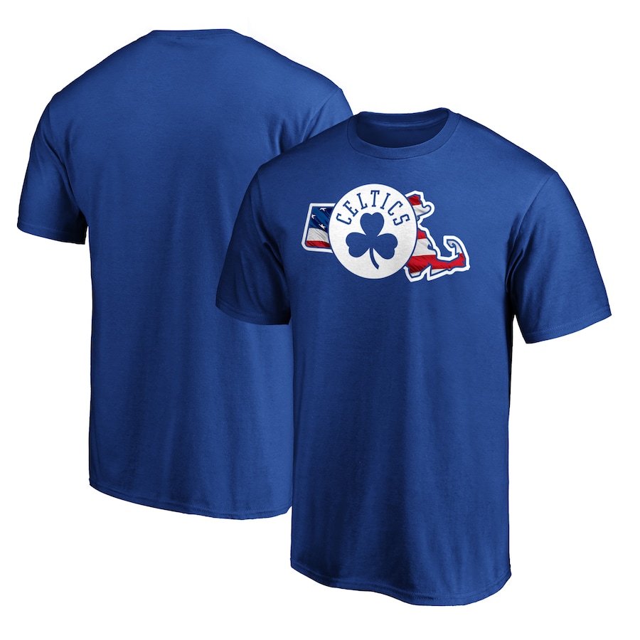 Men's Boston Celtics Royal Banner State T-Shirt - Ujersey