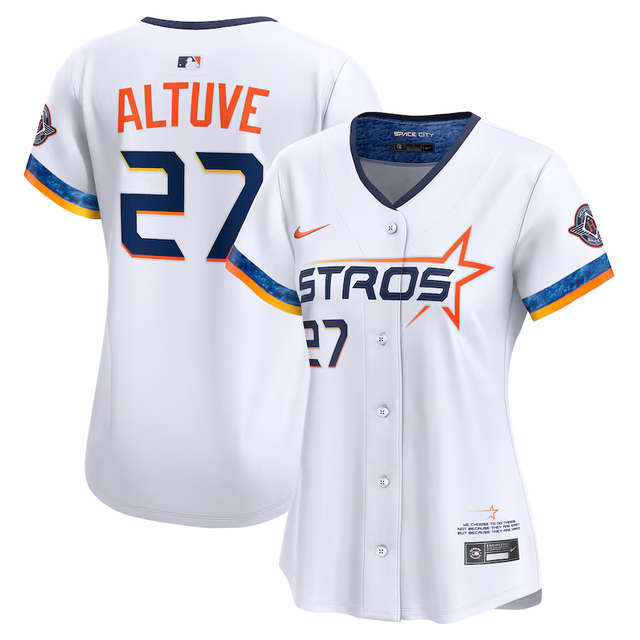 Women's Houston Astros Jose Altuve Nike White 2025 City Connect Limited Player Jersey - Ujersey NFL Shop