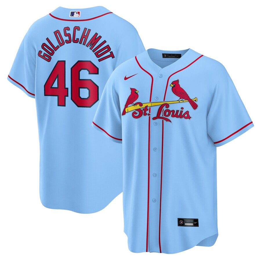 Men's St. Louis Cardinals Paul Goldschmidt Nike Light Blue Alternate Replica Player Name Jersey - Ujersey NFL Shop