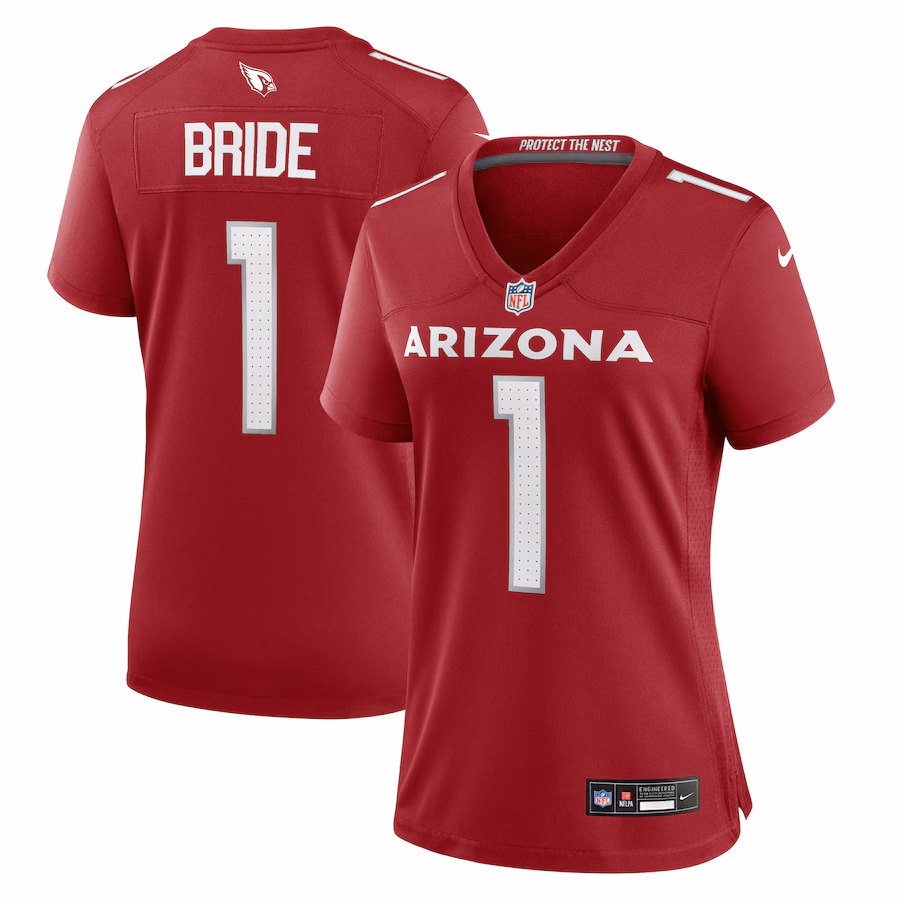 Women's Arizona Cardinals Number 1 Bride Nike Cardinal Game Jersey - Ujersey