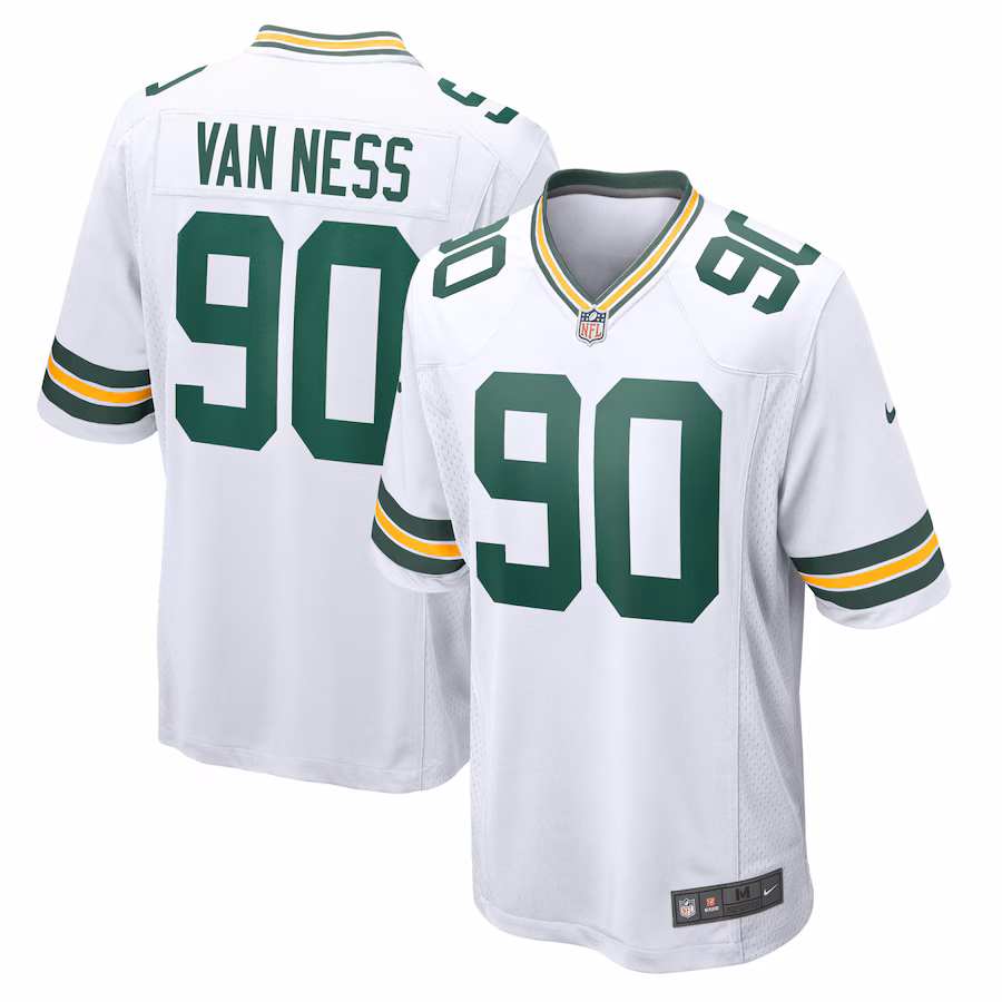Men's Green Bay Packers Lukas Van Ness Nike  White  Game Jersey - Ujersey NFL Shop