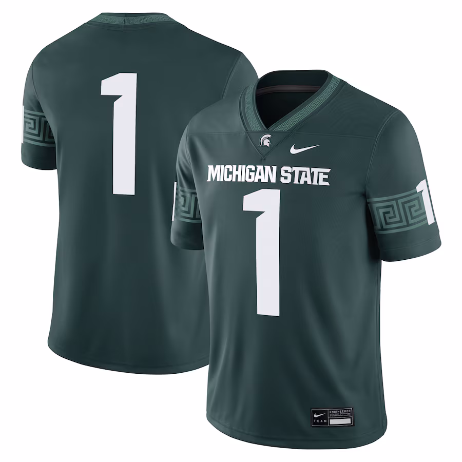 Men's Nike #1 Green Michigan State Spartans Game Jersey - Ujersey NFL Shop