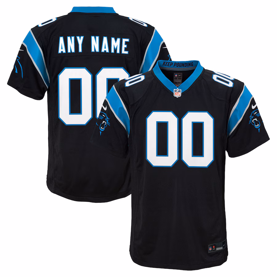 Youth Carolina Panthers  Nike Black Custom Game Jersey - Ujersey NFL Shop