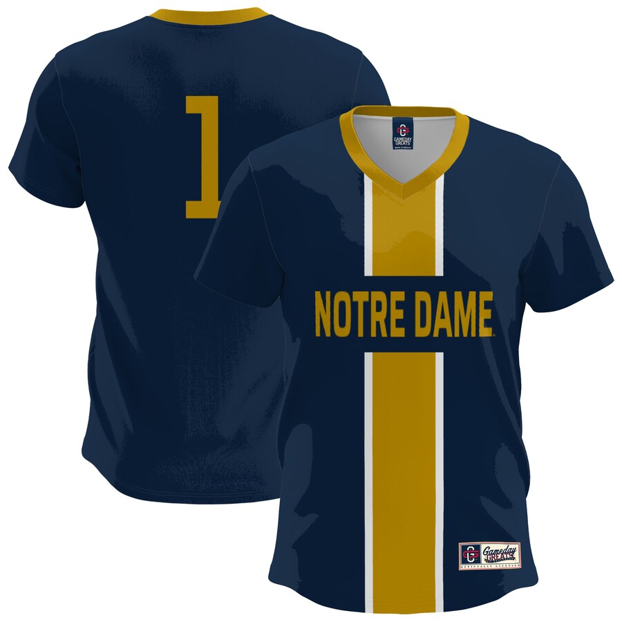 Men's GameDay Greats  Navy Notre Dame Fighting Irish Lightweight Soccer Fashion Jersey - Ujersey NFL Shop