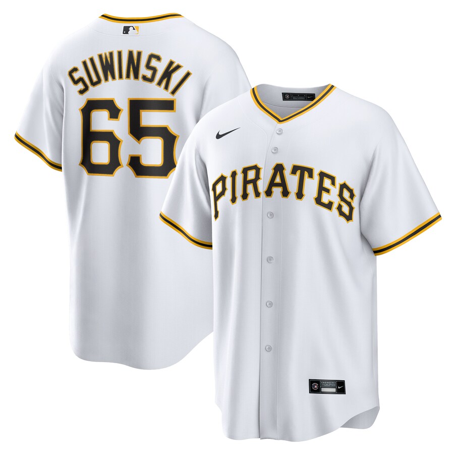 Men's Pittsburgh Pirates Jack Suwinski Nike White Home Replica Jersey - Ujersey NFL Shop