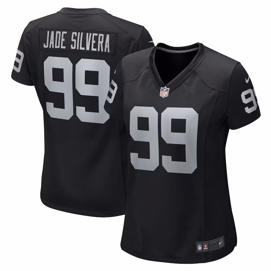 Women's Las Vegas Raiders Nesta Jade Silvera Nike  Black Team Game Jersey - Ujersey NFL Shop