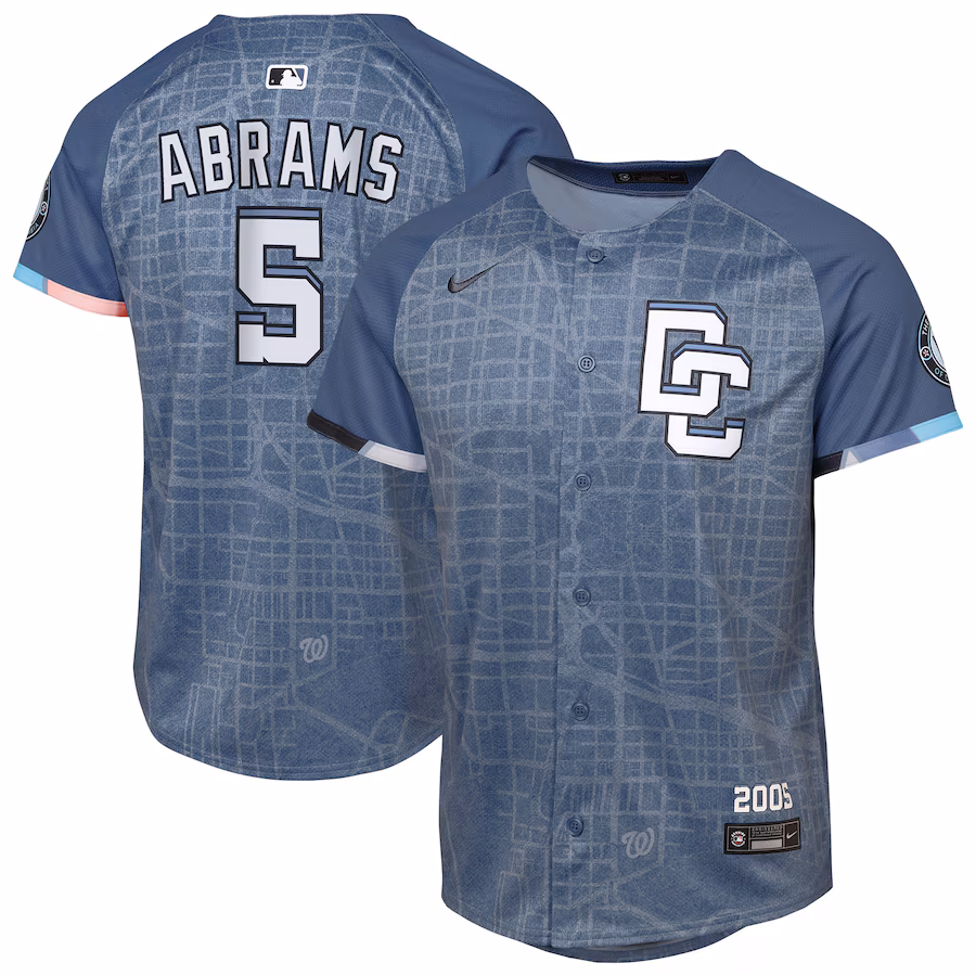 Youth Washington Nationals CJ Abrams Nike Blue 2025 City Connect Limited Player Jersey - Ujersey NFL Shop