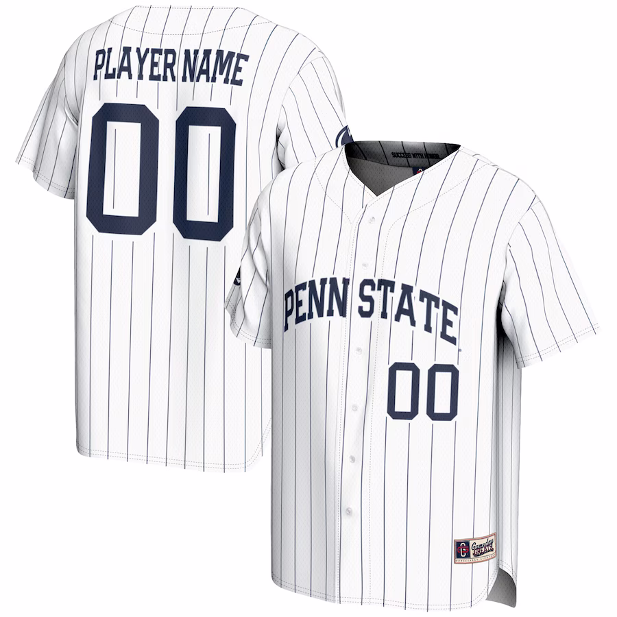 Penn State Nittany Lions GameDay Greats NIL Pick-A-Player Lightweight Baseball Jersey - White - Ujersey NFL Shop
