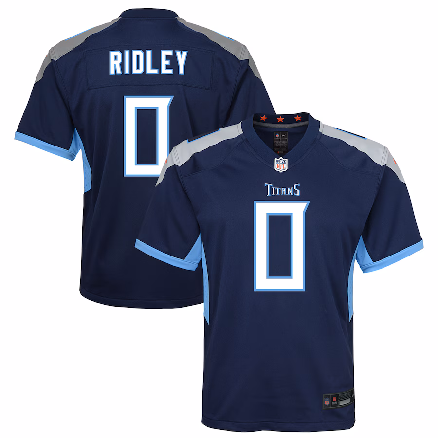 Youth Tennessee Titans Calvin Ridley Nike Navy Team Game Jersey - Ujersey