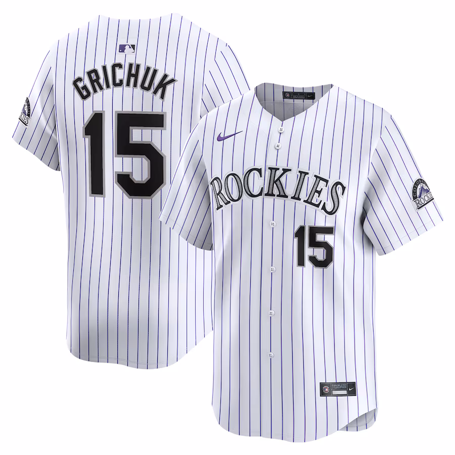 Men's Colorado Rockies Randal Grichuk Nike White Home Limited Player Jersey - Ujersey