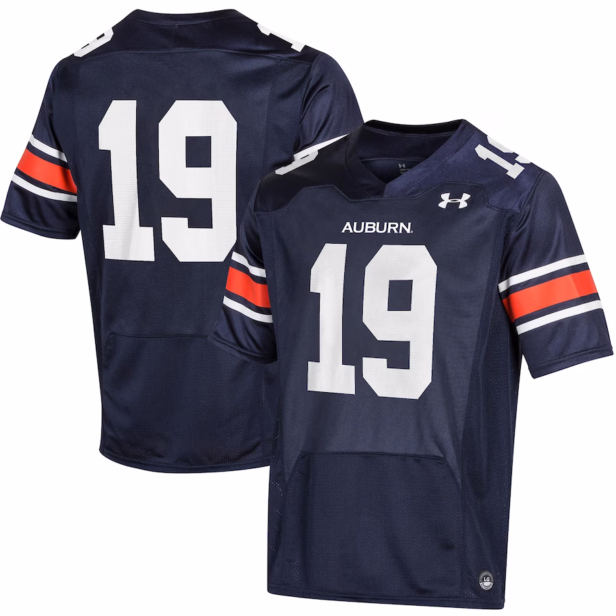 #19 Auburn Tigers Under Armour Replica Jersey - Navy - Ujersey NFL Shop