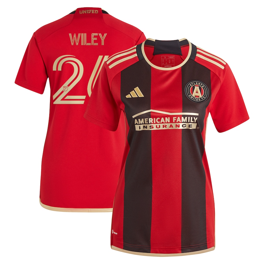 Women's Atlanta United FC Caleb Wiley adidas Black 2024 The17's Kit Replica Player Jersey - Ujersey NFL Shop