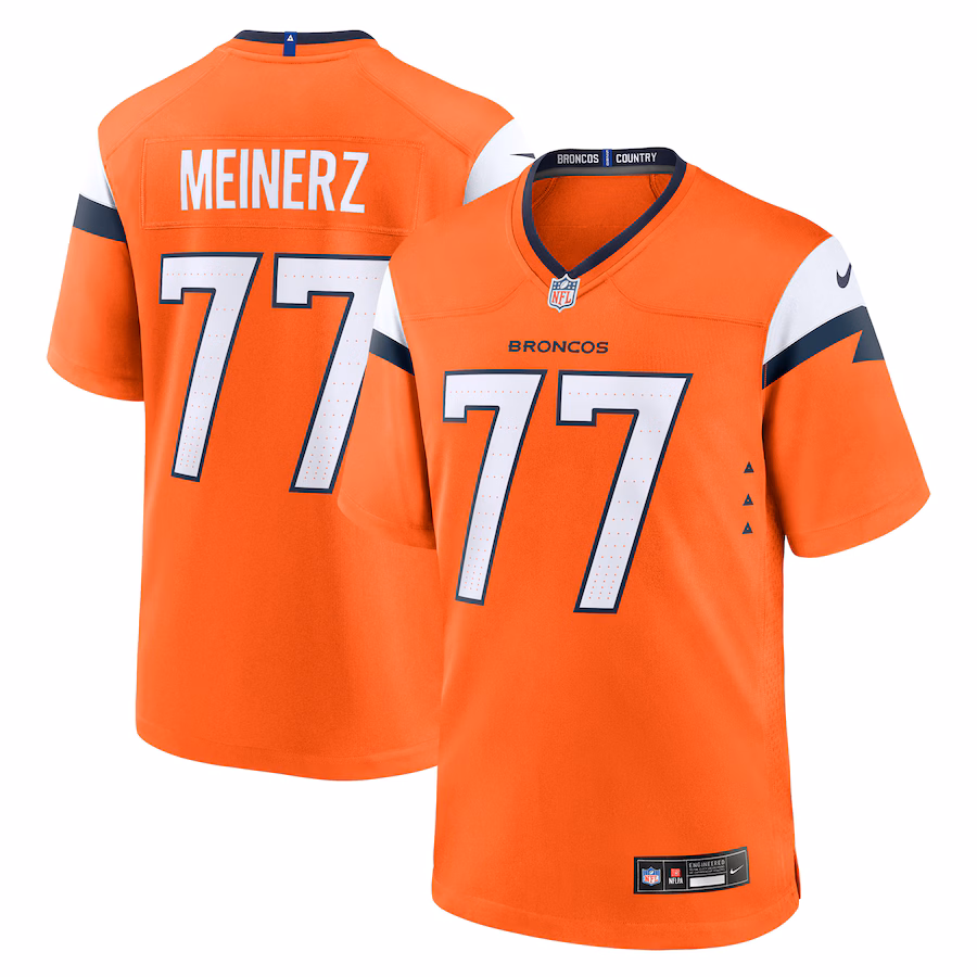 Men's Denver Broncos Quinn Meinerz Nike Orange Team Game Jersey - Ujersey NFL Shop