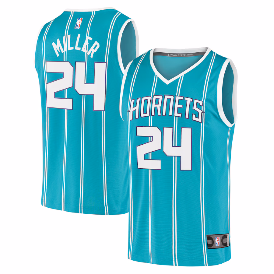 Youth Charlotte Hornets Brandon Miller Fanatics Teal 2023 NBA Draft First Round Pick Fast Break Replica Jersey - Icon Edition - Ujersey NFL Shop