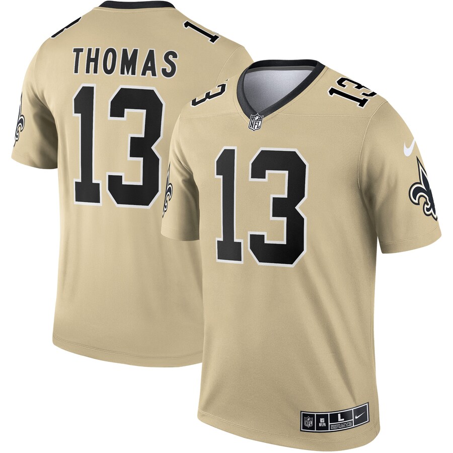 Men's New Orleans Saints Michael Thomas Nike Gold Inverted Legend Player Performance Top - Ujersey NFL Shop